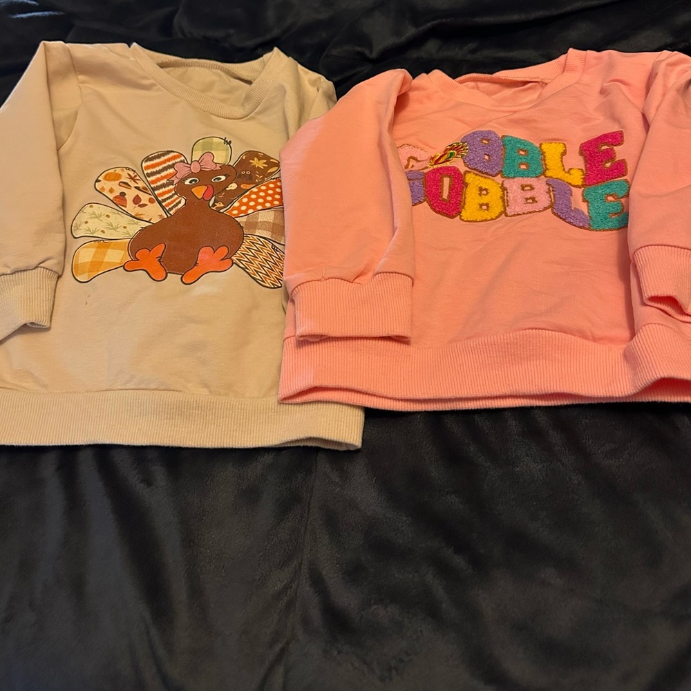 Kids Thanksgiving and Gobble Gobble Sweatshirts - Bin 14